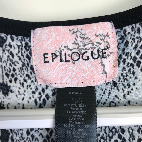 Epilogue Blue Gray Snakeskin Print Maxi Dress - Picture 7 of 8